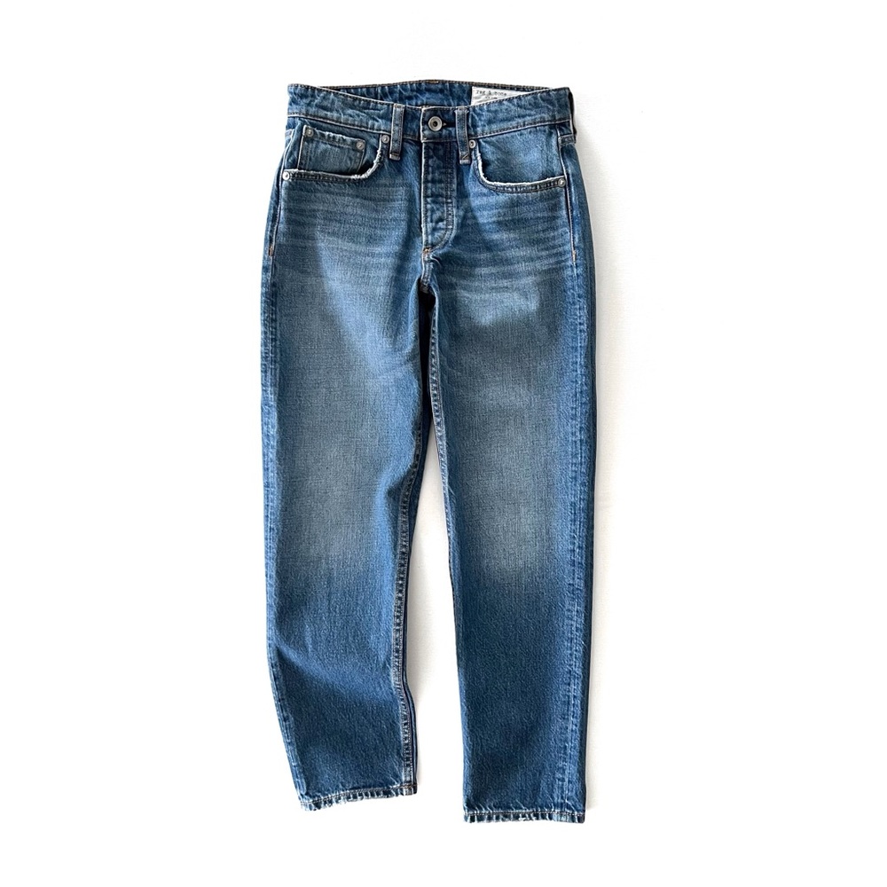 Rag & Bone Rosa Mid-Rise Boyfriend Jean in Clean Mick Wash